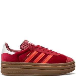 Adidas Gazelle Bold "Velvet Pack - Victory Red/Bright Red/Off White" sneakers